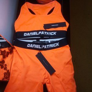 DANIEL PATRICK NEON ORANGE LA BIKE SHORT/SPORT BRA